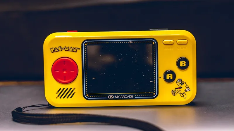 a handheld gaming device